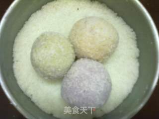 彩色糯米糍团的做法步骤：13