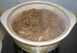 盐白菜滑肉片汤的做法步骤：4