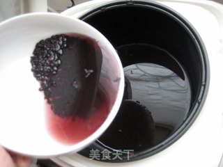 椰汁芒果紫米饭的做法步骤：2