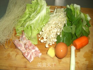 培根杂疏炒米粉的做法步骤：1