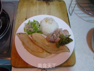 白领一族的健康午餐--素肉排套餐的做法步骤：8