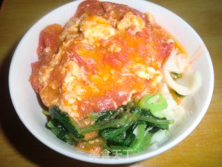 西红柿鸡蛋青菜拌面的做法步骤：18