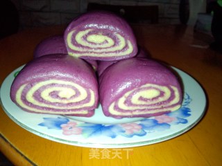 母亲节的礼物--紫薯玉米面馒头的做法步骤：12