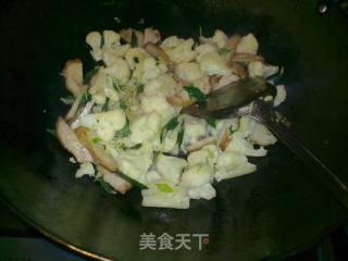 菜花炒潮汕肉卷的做法步骤：10