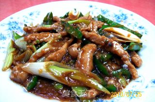 大葱伴酱爆牛柳的做法步骤：7