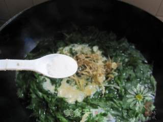 菊花脑银鱼蛋汤的做法步骤：5
