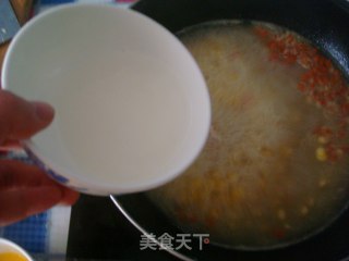 枸杞鸡汁玉米羹的做法步骤：9