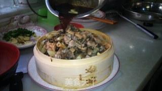 美味的霉笋蒸排骨的做法步骤：9