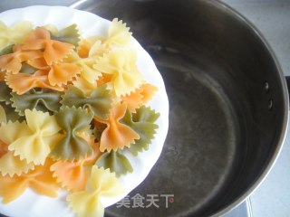 培根蝴蝶面的做法步骤：6