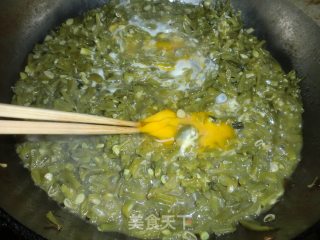 豆角鸡蛋打卤面的做法步骤：13