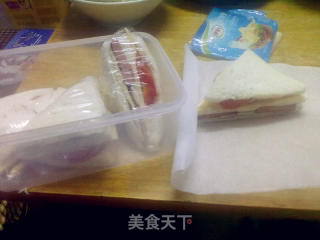 自制三明治~~的做法步骤：9