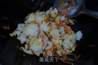 胡萝卜青菜炒饭的做法步骤：5