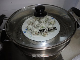 香椿珍珠丸子的做法步骤：6