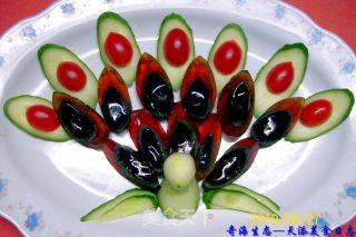 孔雀开屏喜迎宾的做法步骤：6