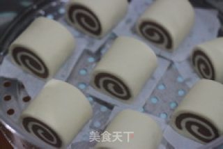 可可双色馒头的做法步骤：11