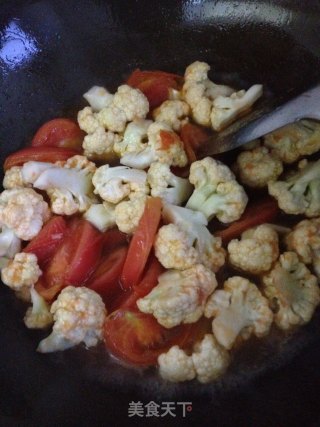 番茄花菜的做法步骤：5