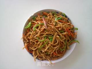素炒豆腐皮的做法步骤：5