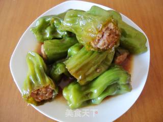 简单的下饭菜---辣椒塞肉的做法步骤：7