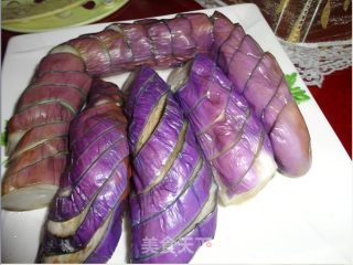 茄子镶肉未的做法步骤：3