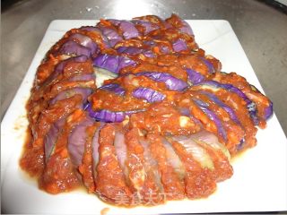 茄子镶肉未的做法步骤：5