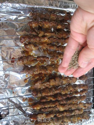 家庭烤箱版羊肉串的做法步骤：20