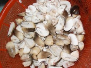 肉片炒双菇的做法步骤：2
