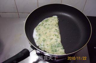 蒜香萝卜雀蛋饼的做法步骤：15