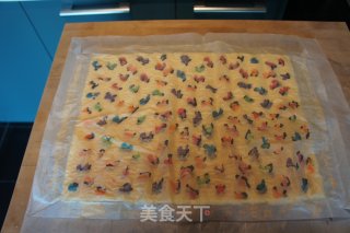 【我的烘培时间】幻想中的彩色豹纹世界---七彩豹纹蛋糕卷的做法步骤：41