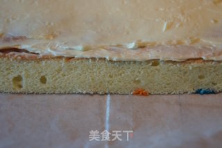 【我的烘培时间】幻想中的彩色豹纹世界---七彩豹纹蛋糕卷的做法步骤：51