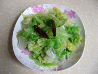 炝拌绿甘蓝的做法步骤：5
