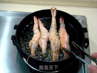 铁板焅大虾的做法步骤：3