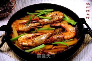 铁板焅大虾的做法步骤：12