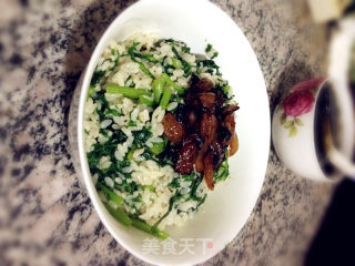 让你欢呼的清淡优雅——葱油菜饭的做法步骤：7