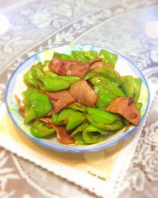 青椒烟肉的做法步骤：7