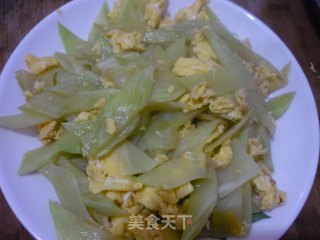 菜笋炒鸡蛋的做法步骤：5