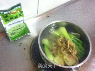 油菜肉丝汤面的做法步骤：5