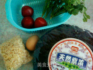 自由搭配--紫菜西红柿蛋汤的做法步骤：1