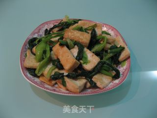 小白菜炒豆腐的做法步骤：10