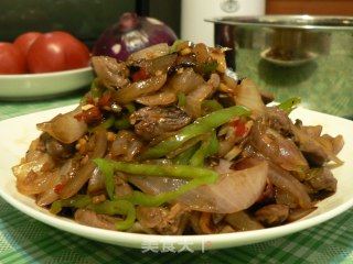 辣炒鸡心洋葱片的做法步骤：14