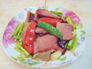 蒜薹炒腊肉的做法步骤：7
