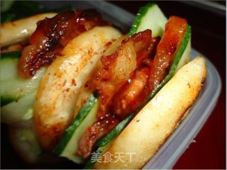 山里白果变肉夹馍的做法步骤：5