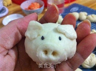 超详细迷你小猪/熊猫豆沙包的做法步骤：7