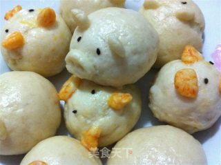 超详细迷你小猪/熊猫豆沙包的做法步骤：9