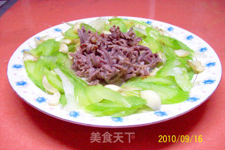 【天添美食扁嘴鸭】6#——青芹百合菊花肫的做法步骤：15