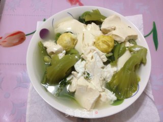 咸蛋.芥菜.豆腐汤的做法步骤：6