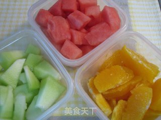 全自然饮品——冰沙三色果饮的做法步骤：2