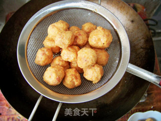 心蓝手制私房菜【黄金飘香肉丸】——喝酒的男人是寂寞的的做法步骤：8