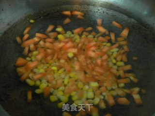 韭苔炒彩丁的做法步骤：8