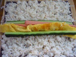 爱心便当——紫菜包饭的做法步骤：6