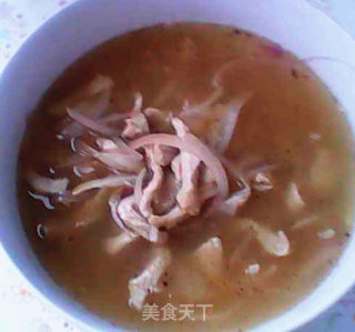 洋葱滑肉汤的做法步骤：12